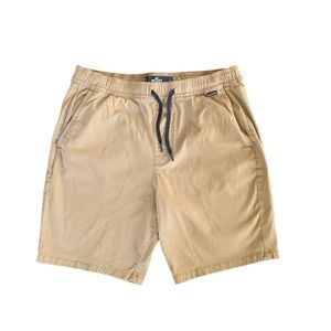 Men’s Large khaki Jogger shorts. Drawstring waist, front pockets, 9" inseam.